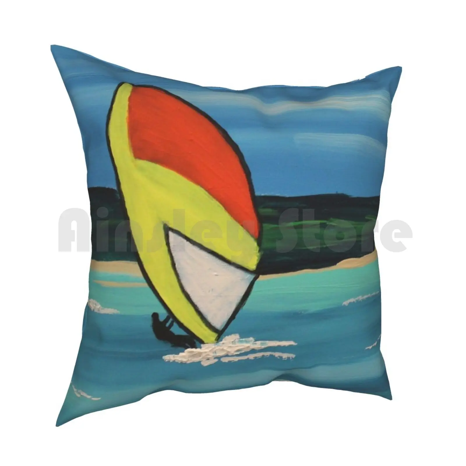 Windsurfers 1 Pillow Case Printed Home Soft DIY Pillow cover Windsurfing Water Sports Wind Sports