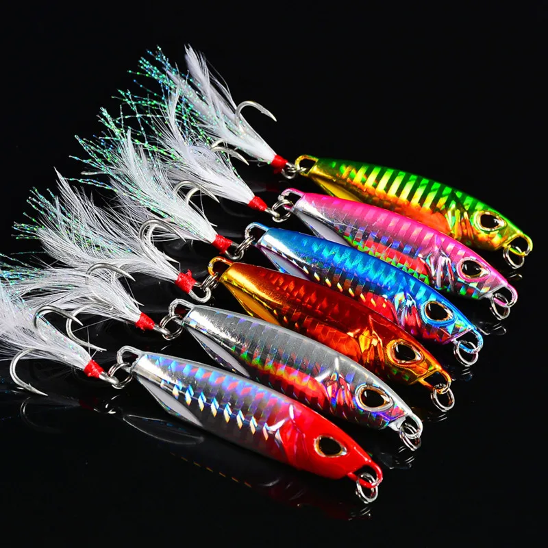 New Fishing Lure Jig Bass Bet Jiging Sinking Baits Weights10-50G Metal Jigs Articulos De Pesca Artificial Bait Holographic Trout