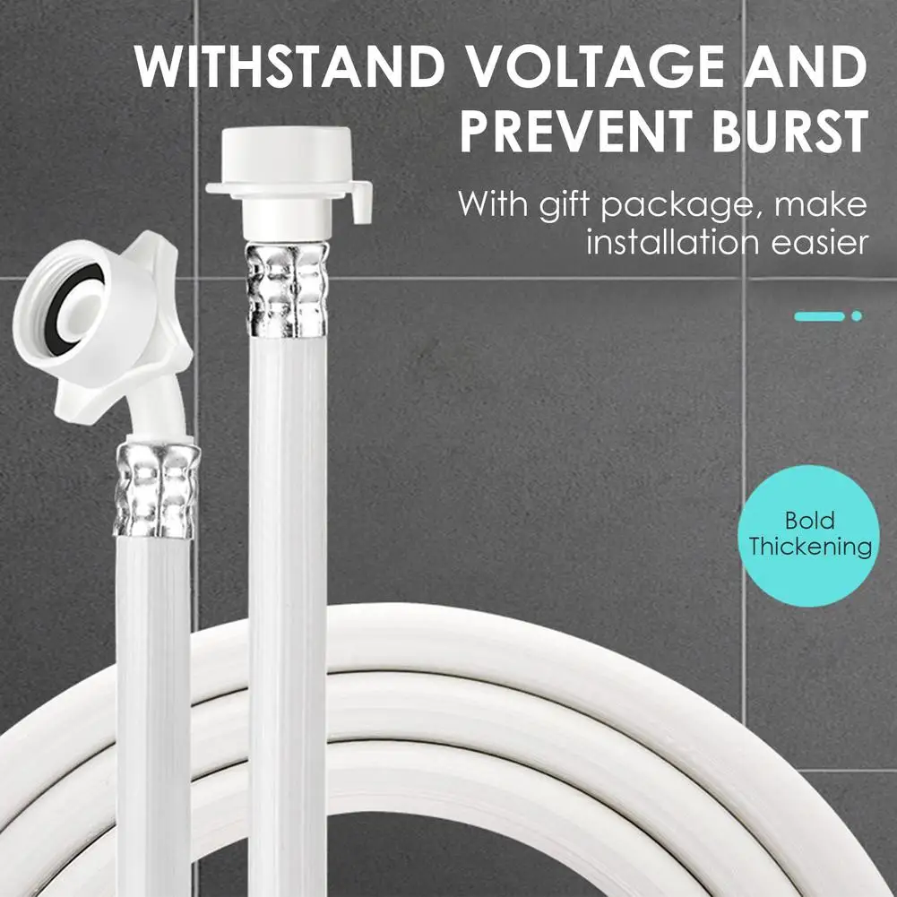 Lavatrice automatica tubo acqua durevole bianco ingresso tubo tubo acqua tubo flessibile doccia espandibile tubo flessibile in Silicone