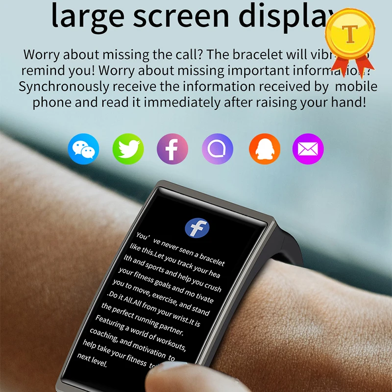 2021 السباحة مقاوم للماء Smartwatch الرجال النساء شاشة كبيرة WhatsApp مزامنة معدل ضربات القلب مراقبة ضغط الدم BT 5.0 ساعة ذكية