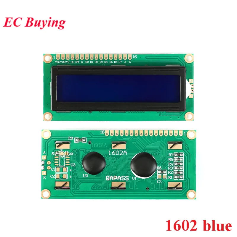 Module LCD 1602 1602A J204A 2004A 12864 LCD1602 Module Hiển Thị IIC I2C 3.3V/5V Cho Arduino Xanh Dương vàng-Xanh Màn Hình