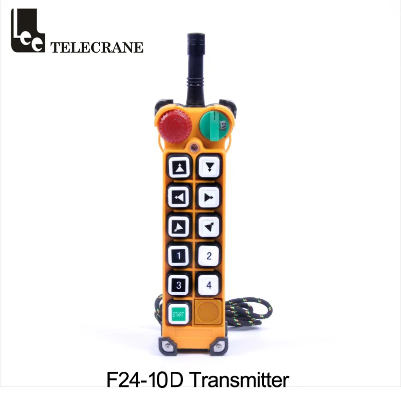 Telecrane  10 Two Steps Push Buttons F24-10D A24-10D Wireless Industrial Crane Remote Control System Station Emitters