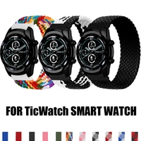 22mm 20mm nylon Braided Band For Ticwatch 3 Pro 2020 GTX E2 S2 Smart Watch 22mm Wristband Solo Loop Strap For Ticwatch 2 E C2