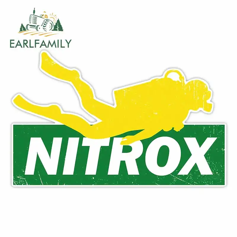 

EARLFAMILY 13cm x 8.4cm for Guide Diver Nitrox Car Stickers Scratch-Proof Anime Laptop Waterproof Decal Windows VAN Decoration