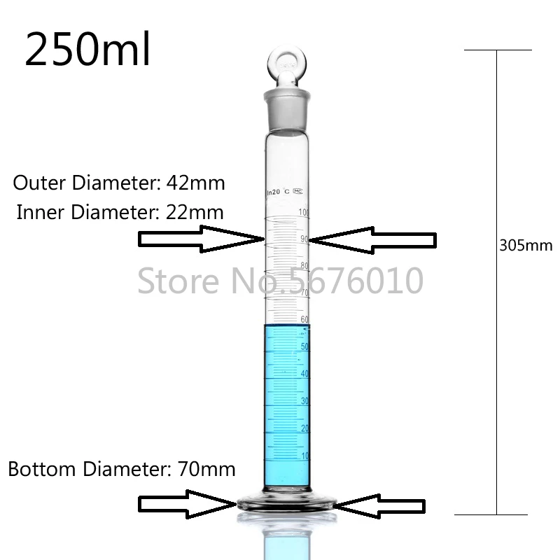Imagem -06 - Conjunto Precisa de Vidro Cilindro de Medição Graduado com Tampa Química Equipamentos de Laboratório Proveta Graduada Peças