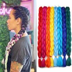 41Inch 165g Synthetic Jumbo Braids Hair False X-pression Braiding Hair For Braid Blonde Red Yellow Blue Pink White Gray Rainbow