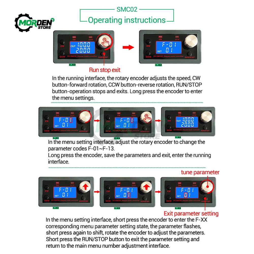 SMC 02 Drive Integrated 42 57 Stepper Motor Controller Forward And Reverse Drive Angle Pulse Speed PIC Serial Communication