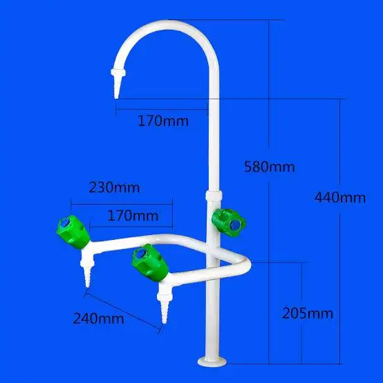 

Vidric 3 ways copper high education school enterprise laboratory faucet, 2 ways water outlet faucet triple faucet Chemistry