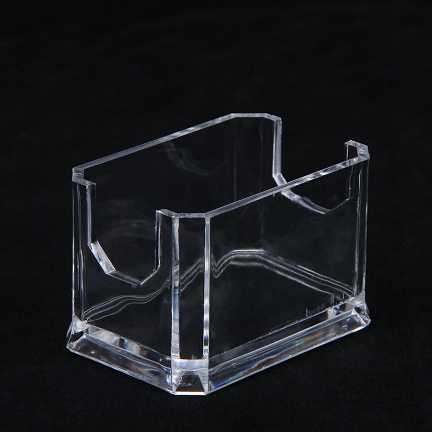 1 Pcs Clear Desk Shelf Box Storage Display Stand Large Capacity Acrylic Plastic Transparent Desktop Business Card Holder