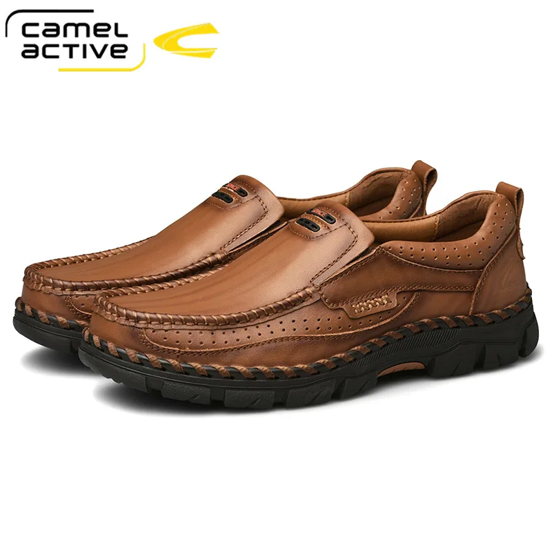 

Camel Active New High Quality Men Shoes Genuine Leather Shoes Men Breathable Lightweight England Cow Leather Casual Shoes Flats