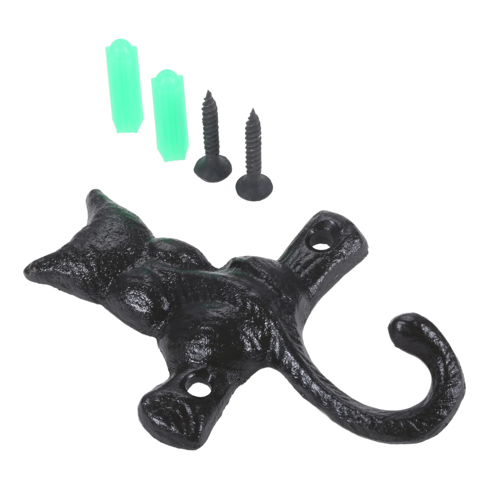 Cast Iron Cat Hook Wall Housekeeper Kitty Hanger Bag/Towel/towel/Coat/Plant Crafted Home Garden Outdoor Decor Bathroom Kitchen