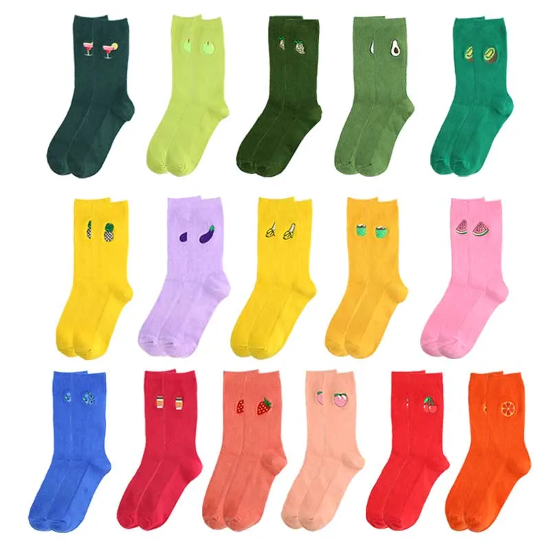 Japanese Department College Wind Banana/Cherry/Peach/Avocado/Pineapple/Blueberry/Grape/Watermelon/Apple/Strawberry Fruit Socks