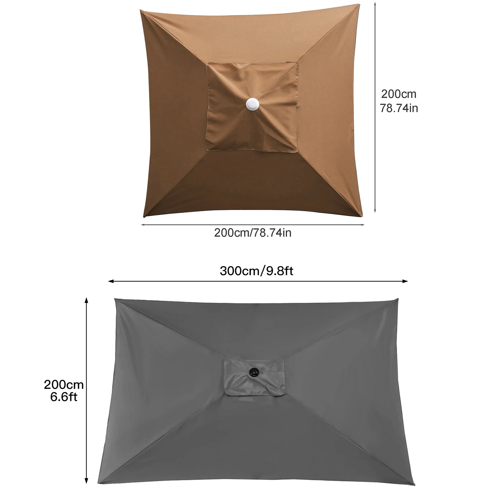 2x3/2x2M Parasol ogrodowy Parasol zewnętrzny Pokrowiec Parasol Parasol Parasol Ubrania do Patio Basen Osłona przeciwsłoneczna Bez metalowego stojaka