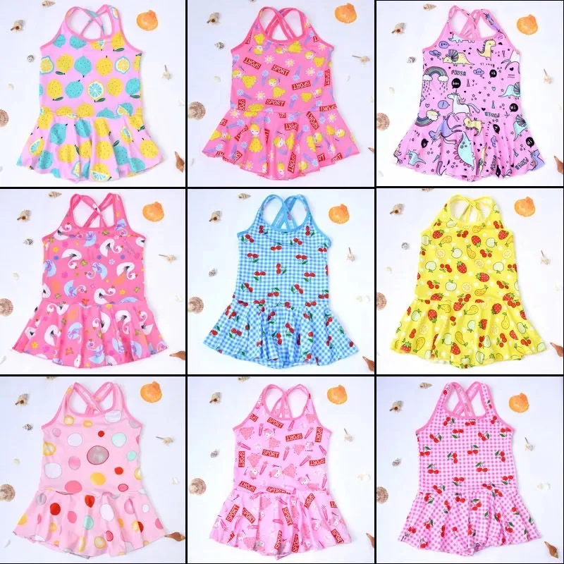 

swimwear girls kids Summer new baby swimsuit cute swim skirt princess split suit swimsuit