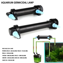 220~240VAquarium UV Sterilizer Lamp Light Fish Tank Ultraviolet Filter Clarifier Water Cleaner For Aquarium Pond 5W~36W