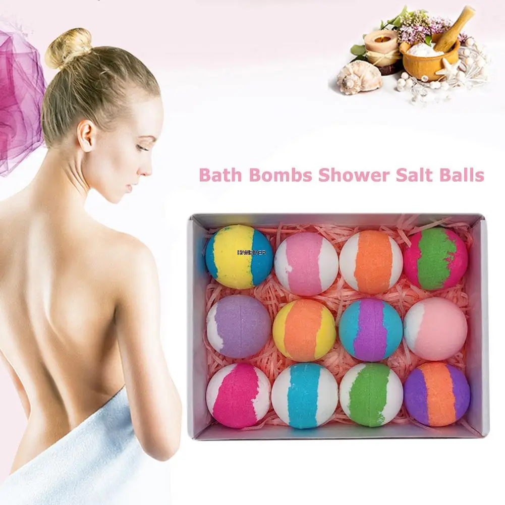 Bath Sea Salt Ball Fragrance Bubble Ball Set Handmade Bath Bomb Skin Whitening Moisturizing Bath Bomb