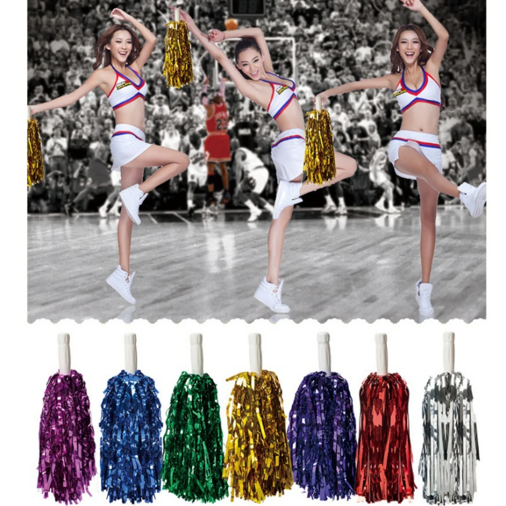 2PC Cheer Dance Sport Competition Cheerleading Pom Poms Flower Ball cheering dance pom aerobics sports item Supply 30CM