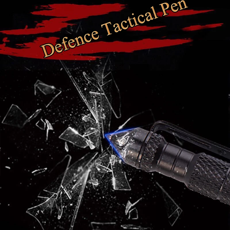 Dropshiping Defence Tactical Pen High Quality Aluminum Anti skid Portable Self Defense Pen steel Glass Breaker Survival Kit