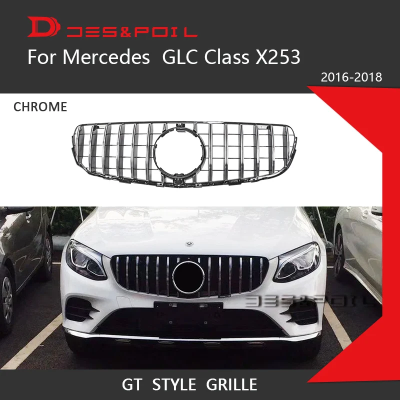 

GLC Class X253 GT Grille Panamerica Racing Pre-facelift Grill Coupe SUV For Mercedes GLC43 GLC200 GLC260 GLC300 2016-2019