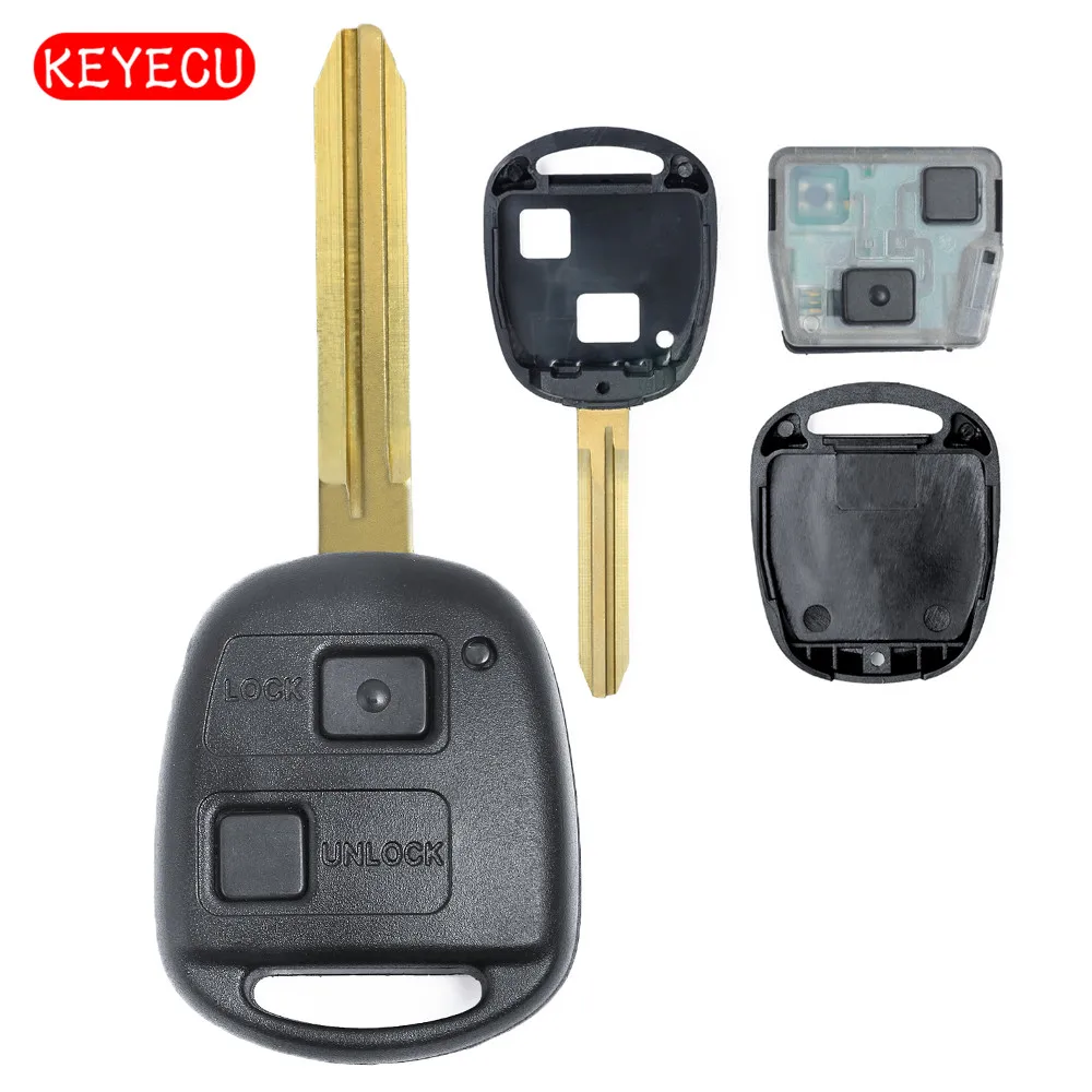 Keyecu-Clé à distance 2B 304MHz 4C, pour Toyota Tarago Avensis RAV4 CorTrustLandcruiser 100 P/N:60030 ou 60040, programmation gratuite