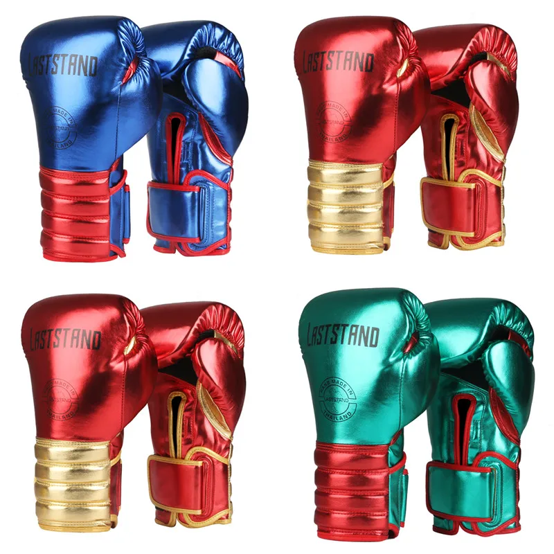 Laststand Metal color Kids/Audlts Boxing Gloves Sandbag Kickboxing Training Equipment Muay Thai Karate Fight Mittens 6-12oz