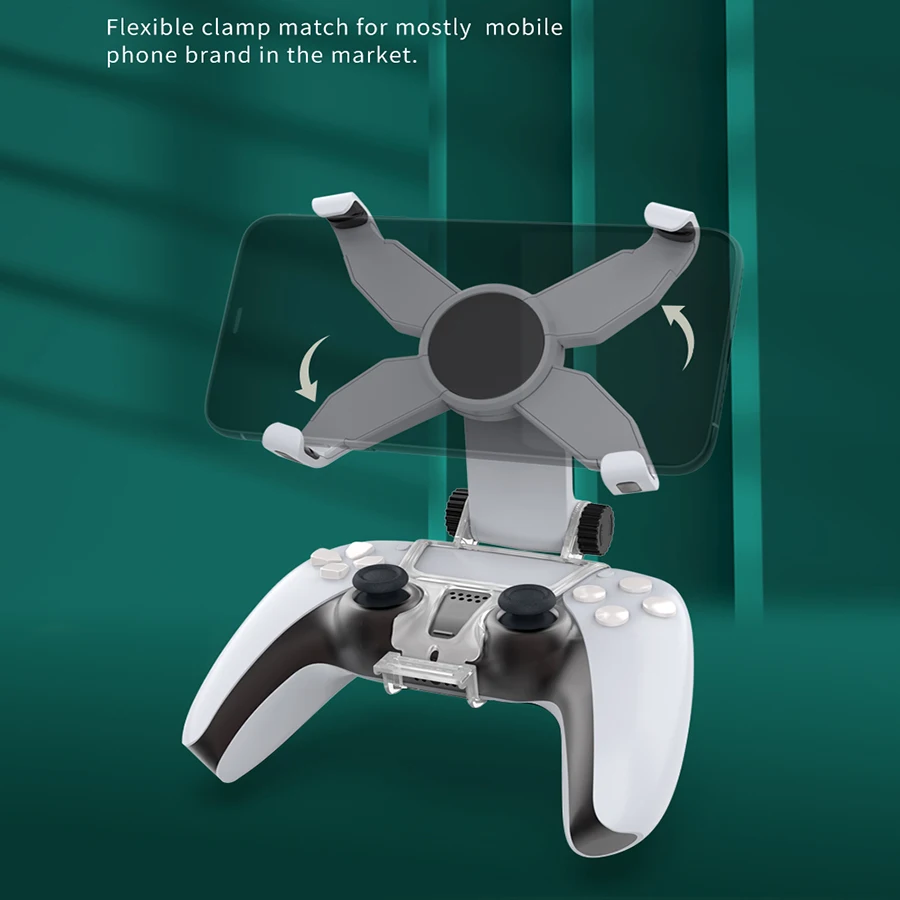 PC Flexible Controller Clamp Stand 360 Degree Angle Adjustment Phone Holder For PS5 Controller Gamepad Game Accessories