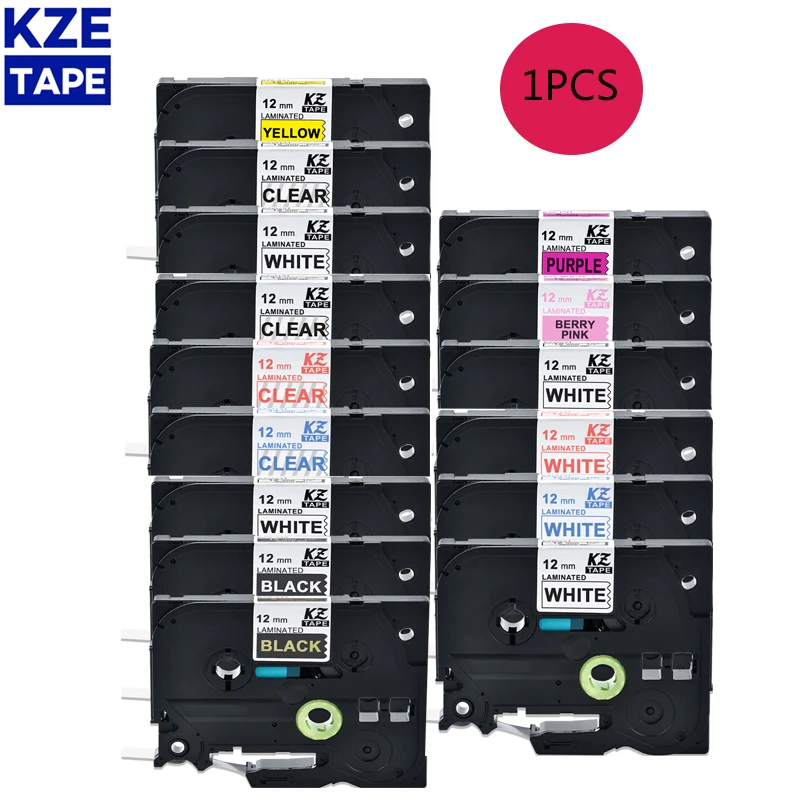 1pcs KZE 12mm Multicolor Compatible Brother tze-231 laminated tze231 tze 231  label Tape tz231 for brother p-touch printer