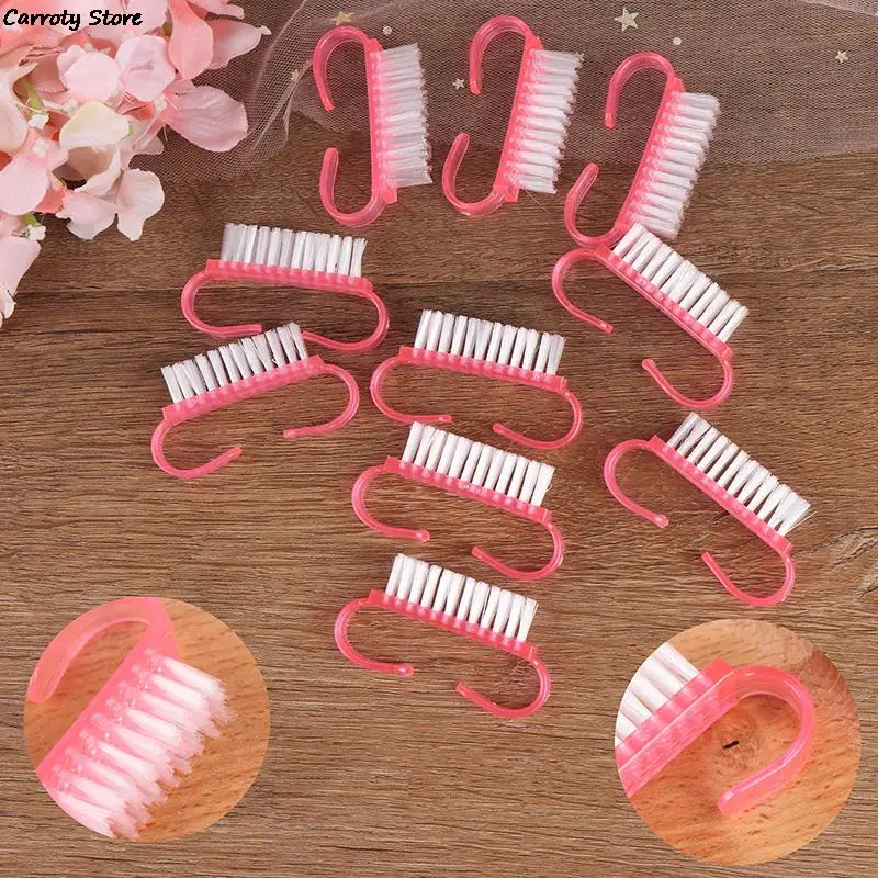 10Pcs Nail Cleaning Clean Brush Tool File Manicure Pedicure Soft Remove Dust Small Angle Clear Tools Sets