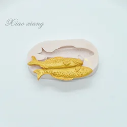 3D DIY Silicone Fish Shape Cake Mould Carp Fondant Mold Chocolate Cupcake Soap Molds Candy Craft Cookie Kitchen Accessories