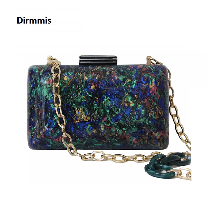 New Fashion Accessory Women Bag Vintage Colorful Marble Party Prom EveningBag Luxury Party Handbag Woman Casual Box Clutch Purse