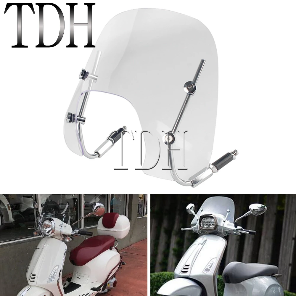 

Motorcycle Parts Clear Scooter Front Windshiled Windscreen Wind Shield Deflector Cover W/ Bracket For Sprint 150 All Year