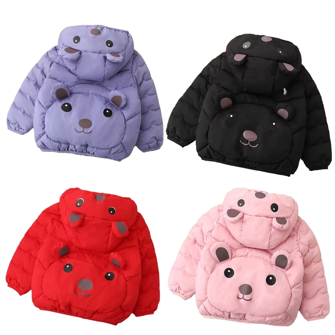 Autumn Boys Down Jackets Hooded Outerwear Children Cartoon Warm Jacket Fashion Baby Kids Coat Clothes Girls Outerwear Jacket