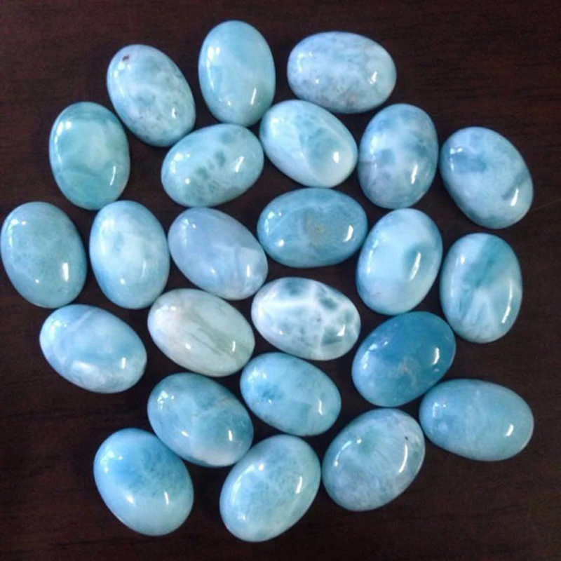 Venda oceano azul 8x10mm oval natural larimar solto