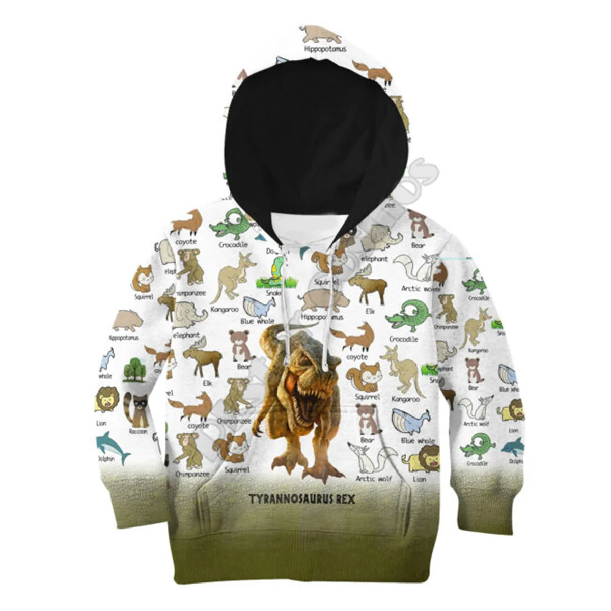 

Hunting Dinosaur Hoodies T-shirt 3D Printed Kids Sweatshirt Jacket T Shirts Boy Girl Funny Cosplay Costumes 02