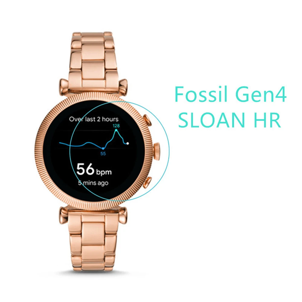 5 قطعة غطاء كامل الزجاج المقسى ل Fossil Sloan HR واقي للشاشة الزجاج ل Fossil Sloan HR Gen 4 واقية اكسسوارات