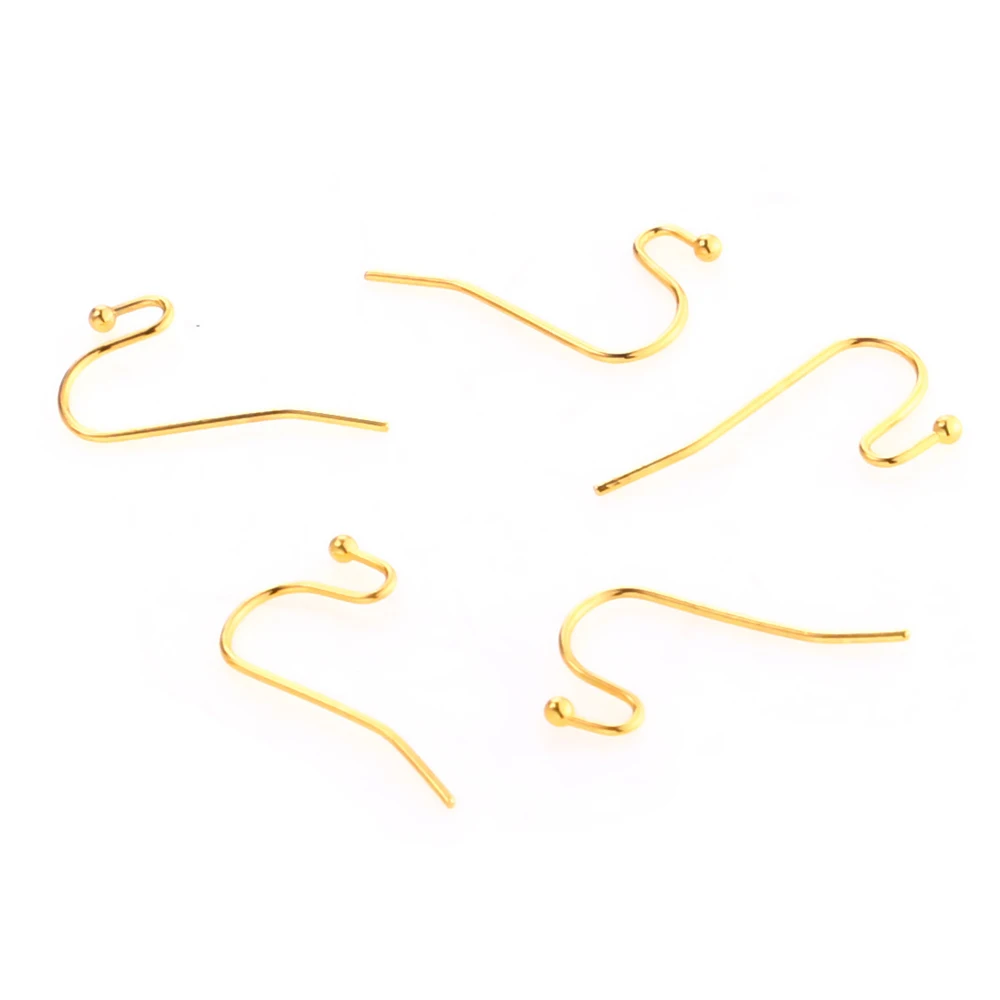 20 Stück/Lot (10 Paare) Gold Edelstahl DIY Ohrring-Zubehör Verschlüsse Haken Schmuckherstellung Zubehör Ohrhaken – Detail 5