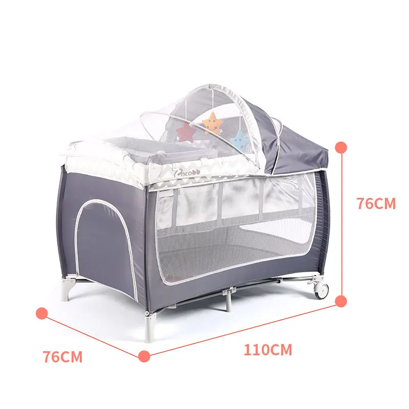 LazyChild New Baby Crib Folding Large Bed Removable Multifunctional Portable Folding Newborn Baby Game Bed Cradle Bed Nest 2023