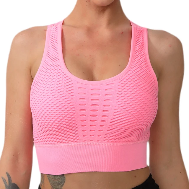 Sujetador deportivo de Yoga para mujer, Top corto a prueba de golpes, ropa interior de realce, chaleco atlético, camisa de gimnasio, ropa deportiva,