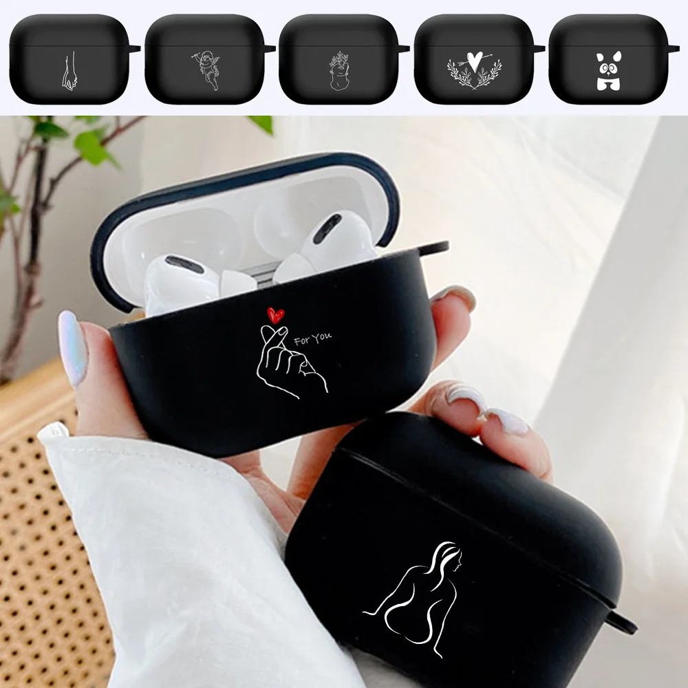 

Wireless Earphone Charging Cover Bag for Apple AirPods Pro Cases Soft Bluetooth Box Headset Black Protective Case Air Pods Pro3