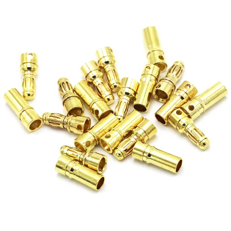 20/40pcs 3.5mm Gold Bullet Banana Connector Plug For ESC Battery Motor (10/20 pair)