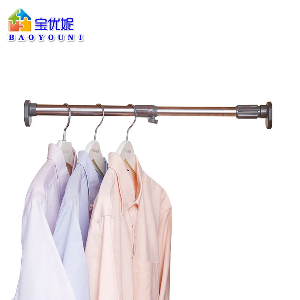 40-60cm Tube Thickness 25.4mm Length Spring Adjustable Closet Hanging Rod Wardrobe Tension Bar Rail DQ0060