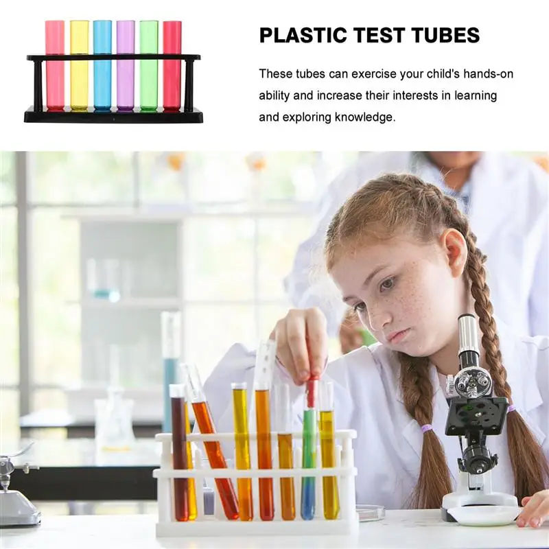 1 Set Kunststoff Test Rohre Transparent Test Tubes Praktische Test Rohre Für Wissenschaft