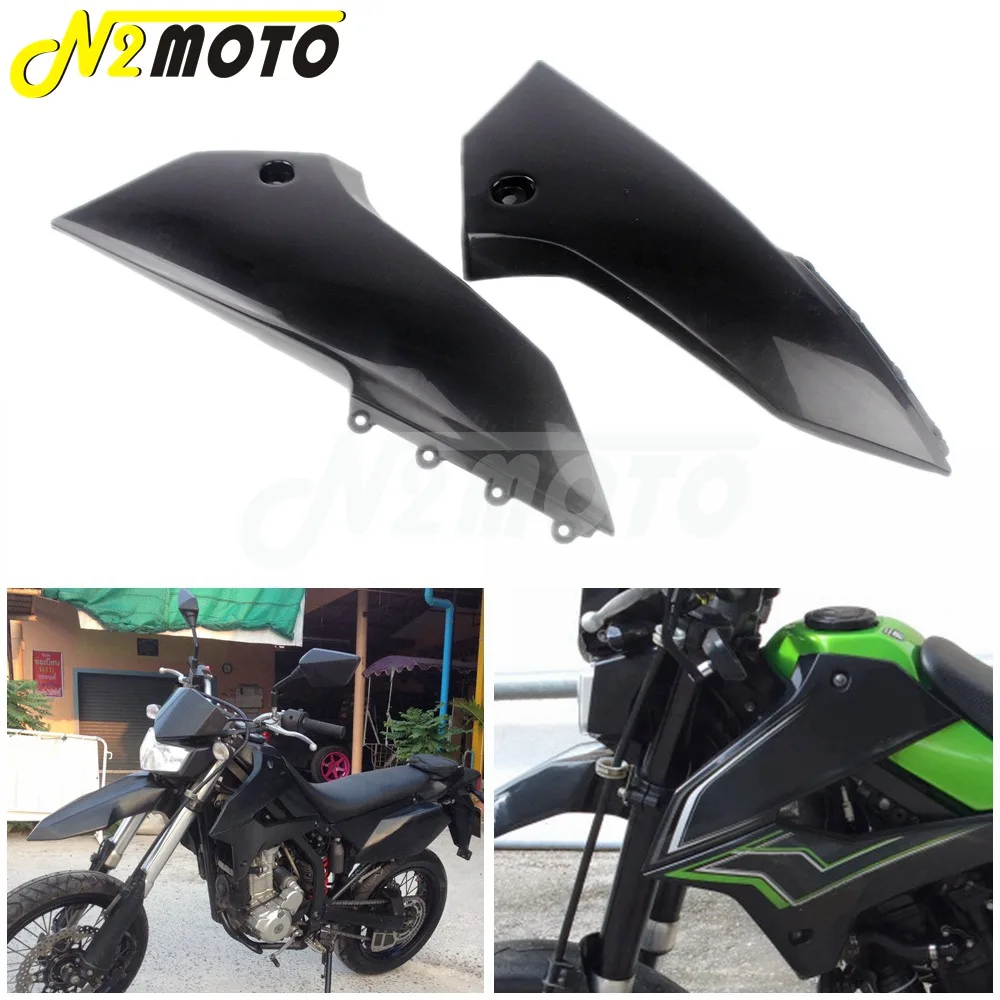 Motocross For Kawasaki KLX250 D-Tracker X 2008-2019 KLX250S KLX250SF Dirt Bike Oil Fuel Tank Side Cover Panel Fairings Plastic