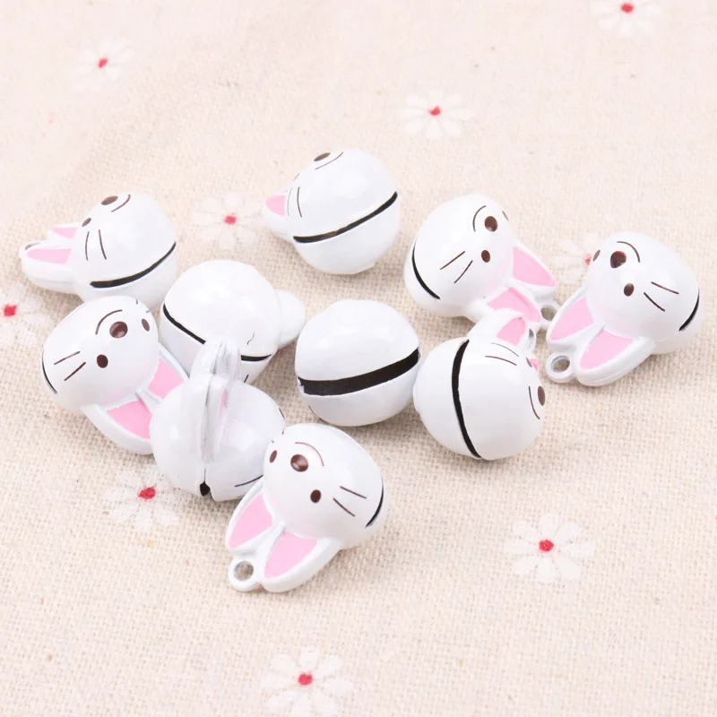 5pcs Jingle Bells Cute Cat Ornament Metal Bell for Home Party Tree Pendant Children's shaker Decoration 27mm