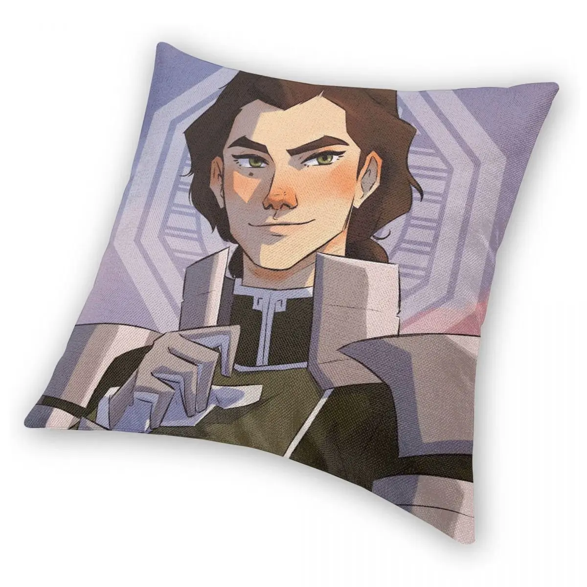 Kuvira-funda de almohada cuadrada de poliéster, lino, terciopelo, decoración con cremallera, funda de cojín para el hogar