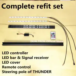 Pole light strip with the light cover for MINIMOTORS DUALTRON DT Thunder electric scooter DT3 thunder Refit Modify