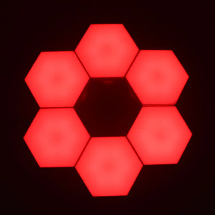 LED Hexagonal Touch Honeycomb Lamp Induction Lamp Creative Combination Background Wall Lamp Assembly Colorful Quantum lamp