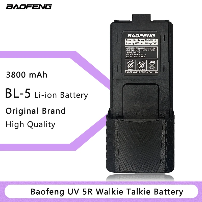 BAOFENG 5R Radio Battery USB/TypeC UV5R Rechargable Batterier for Two Way Radio Parts UV-5R UV 5RA/5RE Walike Talkie Accessories