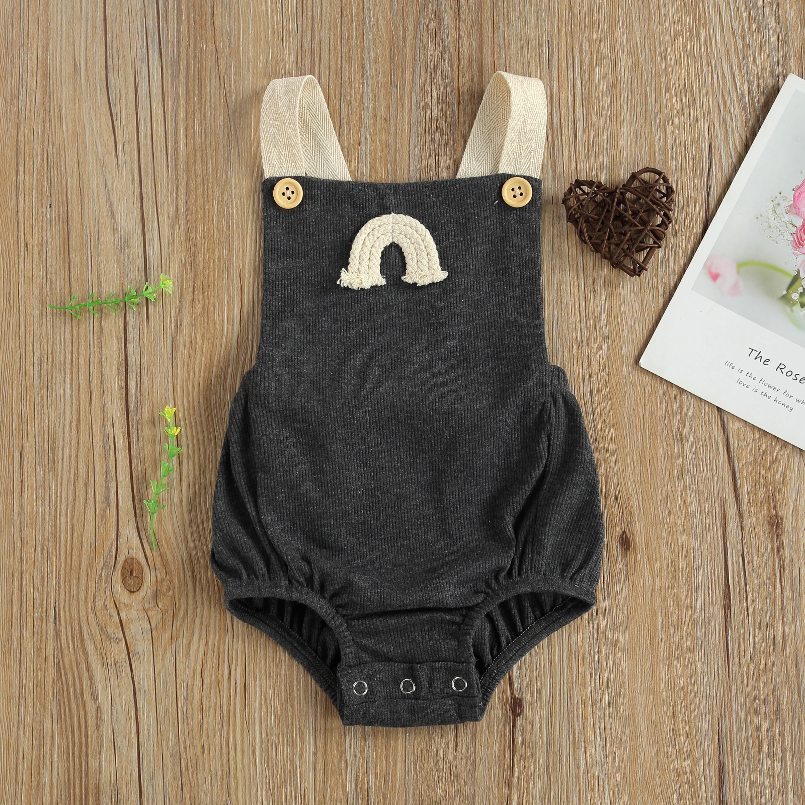 Kids Baby Boys Romper Summer Newborn Baby Girls Sleeveless Rainbow Print Knitted Rompers Backless  Suspender Jumpsuits Outfits