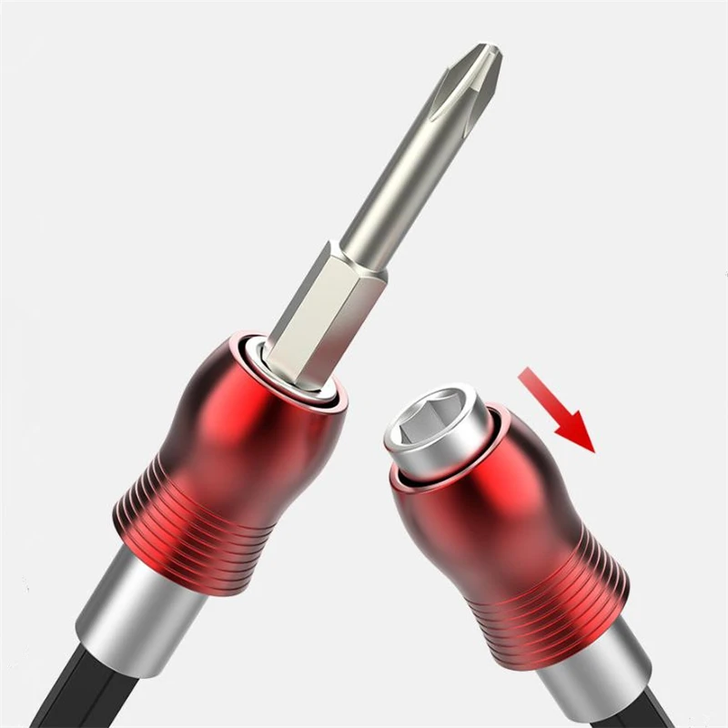 Electric Drill Joint Extension Rod 6.35mm Magnetic Inner Hexagon Screwdriver Bit Holder 1/4